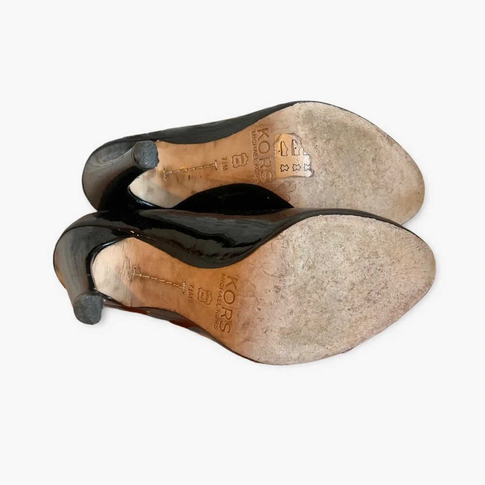 Michael Kors Black Patent Heels Sz 7.5 - Picture 5 of 8